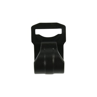 Tent clip for tent pole 20-25mm with slot black