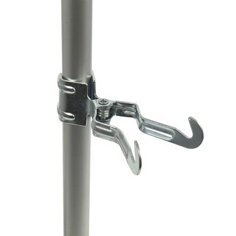 Clamp clothes hook for tent pole