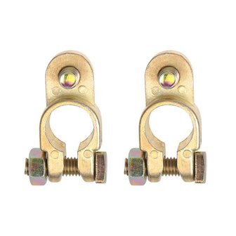 Battery terminal clamps set (+) and (-) with bolt
