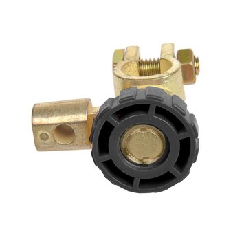 Battery terminal (-) with circuit breaker round