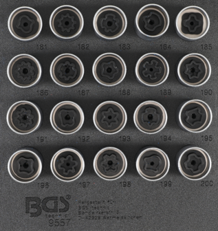 Rim Lock Socket Set for Opel, Vauxhall (Version B)  20 pcs.