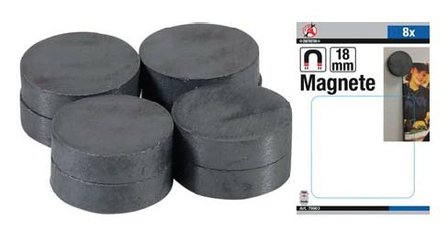 Magnet Set  ceramic  Dia 18 mm  8 pcs.