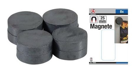 Magnet Set  ceramic  Dia 25 mm  8 pcs.