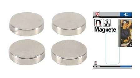 Magnet set extra strong diameter 12 mm 4 pcs