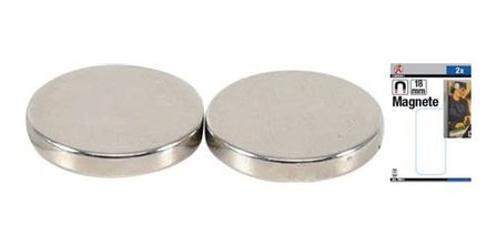 Magnet set extra strong diameter 18 mm 2 pcs