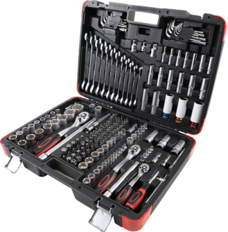 Socket Set  6.3 mm (1/4 inch) / 10 mm (3/8 inch) / 12.5 mm (1/2 inch) drive  176 pcs.