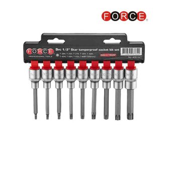 1/2 Star tamperproof socket bit set 9pc