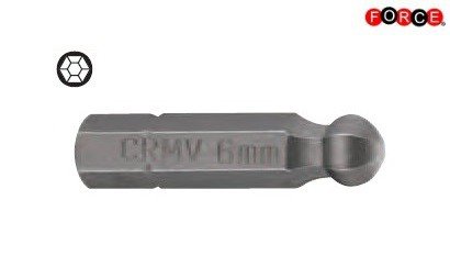 Inbus round head bit 1/4 -25mmL 2,5mm