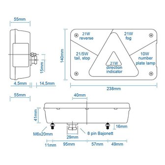 Aspock Multipoint V rear light right