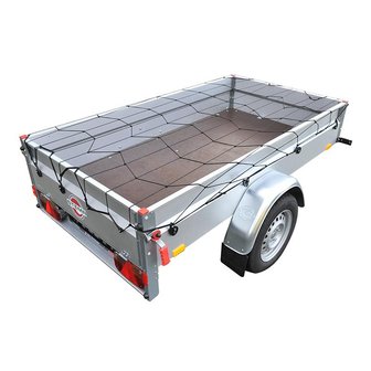 Elastic trailer and cargo net 90x150cm with plastic hooks