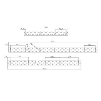 Aluminum binding rail 30cm