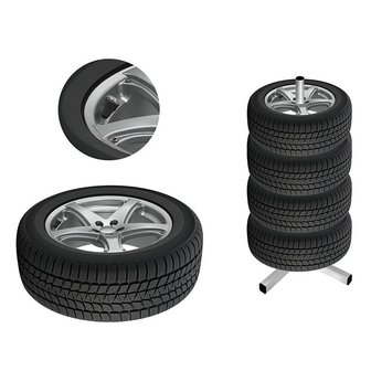 Tire marking valve caps - set of 8 pieces