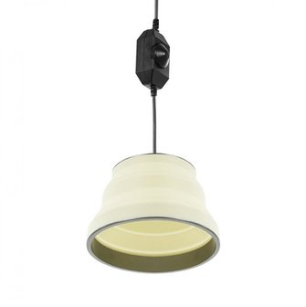 Hanging LED lamp foldable silicone white &Oslash;15cm