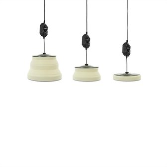 Hanging LED lamp foldable silicone white &Oslash;25cm