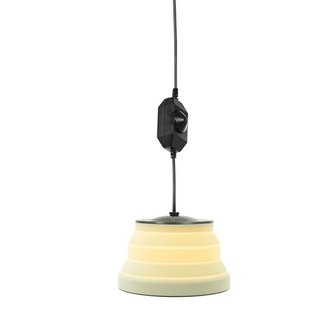 Hanging LED lamp foldable silicone white &Oslash;25cm