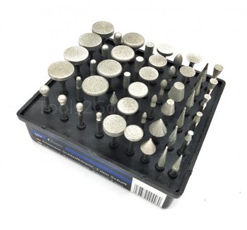 Diamond Grinding Tool Set, 50 pcs 3 mm shaft