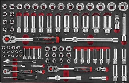 Tool trolley with 7 drawers and tools of 180-piece