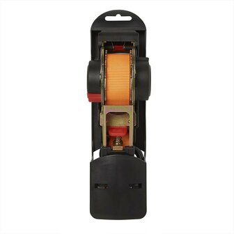 Tension strap with ratchet + 2 hooks 350cm 320kg automatic roll-up