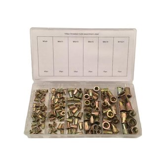 Steel Rivet Nuts Assortment 150pc