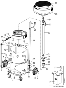 Exhausted oil drain unit 65 liter