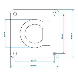 Lashing eye single 105x105mm