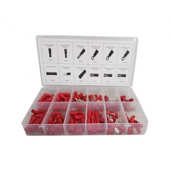 Cable connectors red 260-piece