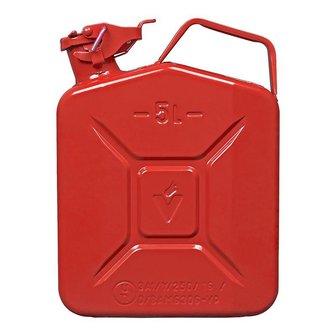 Jerry can 5L metal red UN- &amp; T&uuml;V/GS-approved