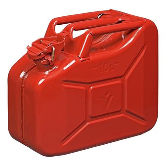 Jerry can 10L metal red UN- &amp; T&uuml;V/GS-approved