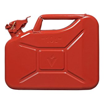 Jerry can 10L metal red UN- &amp; T&uuml;V/GS-approved