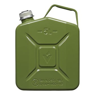 Jerry can 5L metal green with magnetic screw cap UN- &amp; T&uuml;V/GS-approved