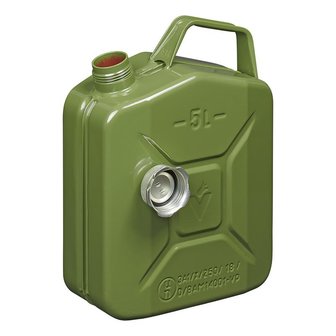 Jerry can 5L metal green with magnetic screw cap UN- &amp; T&uuml;V/GS-approved