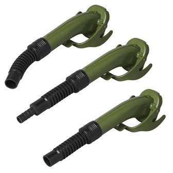 Spout metal green flexible suitable for petrol diesel