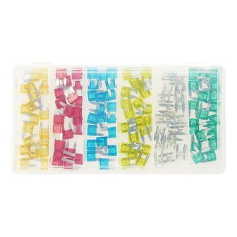 Blade fuses mini assorted 120 pieces in plastic box