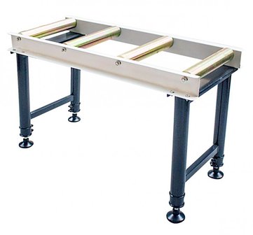 Infeed and outfeed roller table