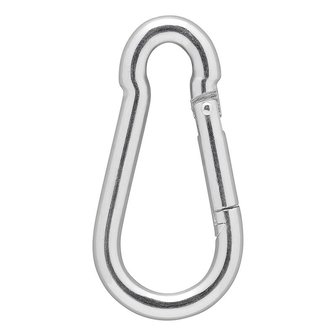 Carabiner metal 8x80mm x10 pieces