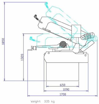 Metal bandsaw diameter 255mm