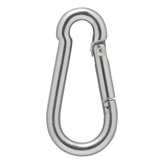 Carabine hook stainless steel 6x60mm x4 pieces