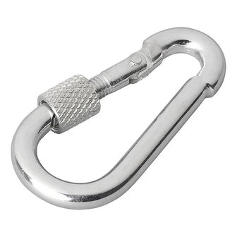 Metal snap hook 5x50mm with screw closure x10 pieces