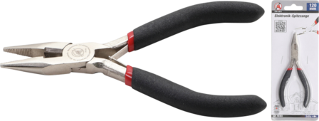 Electronic Long Nose Pliers straight spring loaded 120 mm