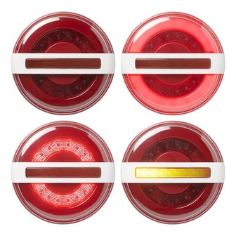 Rear light 3 functions 140mm LED with dynamic indicator