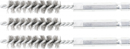 Steel Brush | 11 mm | 6.3 mm (1/4) Drive | 3 pcs.