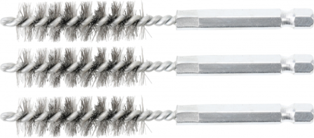 Steel Brush | 13 mm | 6.3 mm (1/4) Drive | 3 pcs.