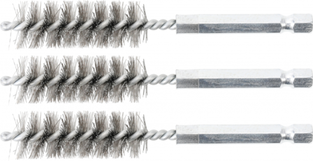 Steel Brush | 15 mm | 6.3 mm (1/4) Drive | 3 pcs.