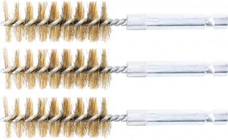 Brass Brush | 18 mm | 6.3 mm (1/4&quot;) Drive | 3 pcs.