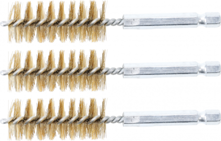 Brass Brush | 19 mm | 6.3 mm (1/4&quot;) Drive | 3 pcs.