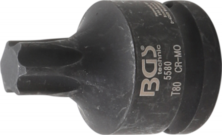 Impact Bit Socket | 20 mm (3/4&quot;) Drive | T-Star (for Torx) T80