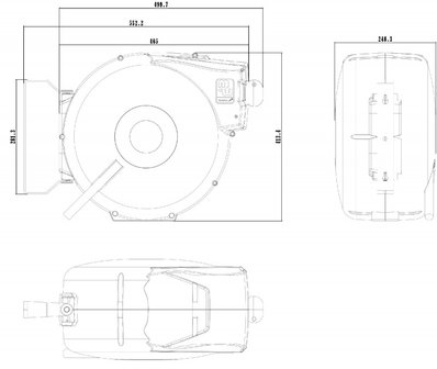 Air reel 14 m - 3/8