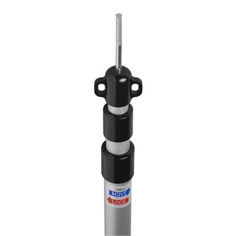 Tent pole telescopic 3-piece 93-230cm - set of 2