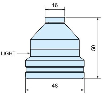 Magnetic height adjustment device with LED 50 mm