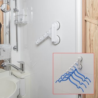 Clothes hanger holder with suction cups